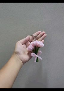 Cute Handmade Flower Keychain