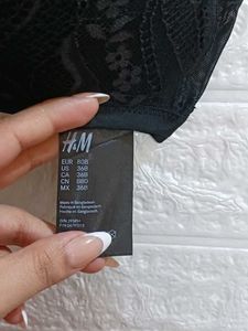 H&amp;M Black Push-Up Lace Bra