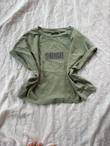 Olive Green Graphic T-Shirt