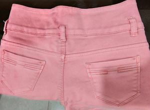 High Waisted Pink Jeans