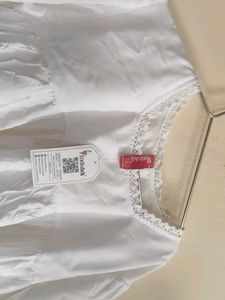 White Lace Trim Top
