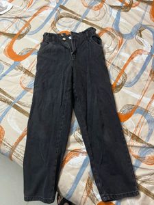 Stylish Dark Wash Wide Leg Jeans