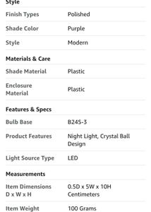 Crystal Ball Night Lamp