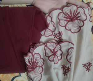 Embroidered Abaya with hijab