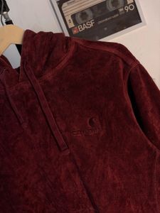 carhartt Maroon Velour Hoodie