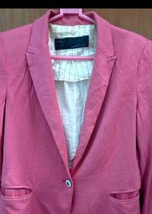 ZARA BASIC Pink Coat