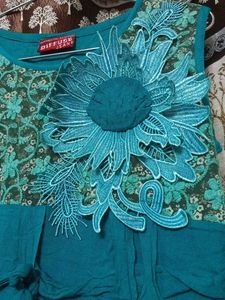 Teal Blue Embellished Dress