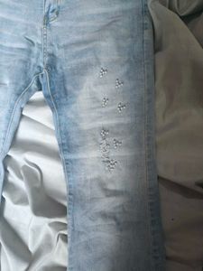Unique Embellished Flare Jeans