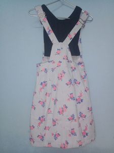 Dress 👗 With A Black Crop Top For Girls