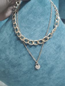 Layered Chain Heart Necklace