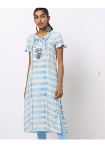Blue And White Kurti From W