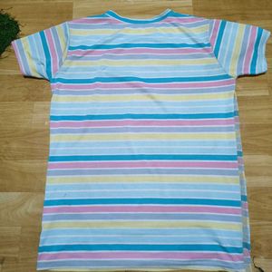 Striped 'Happy' T-Shirt