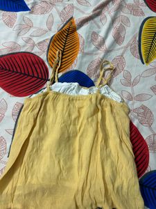 Yellow Spaghetti Strap Top