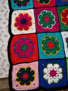 Multicolor Crochet Table Runner