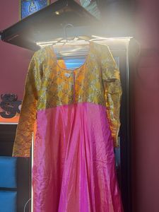 Vibrant Yellow & Pink Lehenga Choli Set