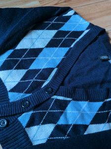 Argyle Cropped Cardigan xs size
