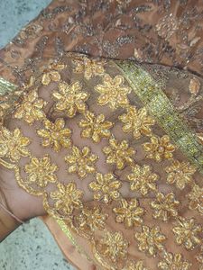 Peach Embroidered Kurta Set with Floral Bottom
