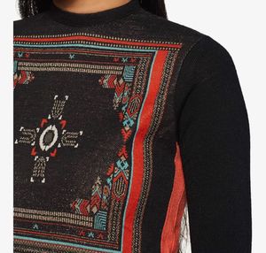W- gracefull Printed Orange &amp; Black Kurta