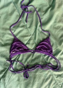 Purple Halter Bikini Top