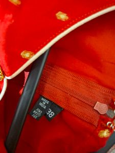 Red Kurta with Gold Print