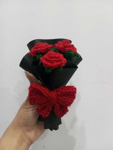 Handmade Crochet Rose Bouquet