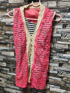Stylish Pink Sleeveless Top