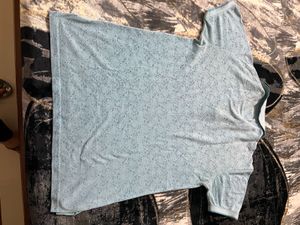 Stylish cyan Patterned Polo Shirt