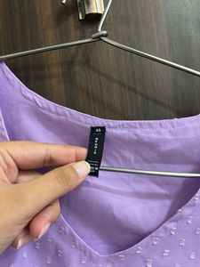 Lavender Puff Sleeve Top ( SIZE - XS )