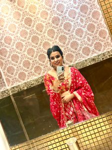 Pink Lehenga with Gold Embroidery