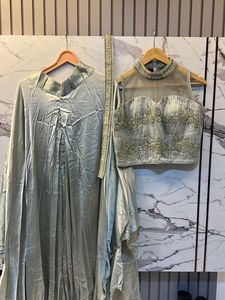 SALE PRICE!! Designer Label- Pure Silk Lehenga Ski