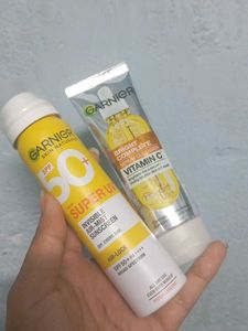 Garnier Sunscreen & Serum Cleanser Set