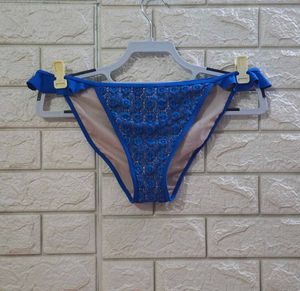 No Boundaries Blue Lace Bikini Bottom