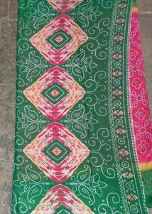 Green Bandhani Saree