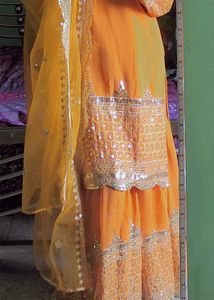 Beautiful yellow sharara Set with Dupatta
