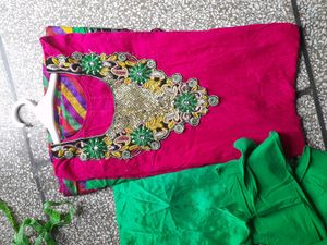 Holi 🥳New A Line Party Wear Suit .pure Cotton