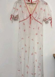 floral coquette vintage lace trim dress