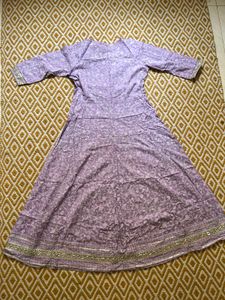 Lavender Anarkali Kurta Set