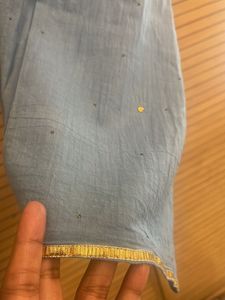 Shaded Blue Full Dupatta With Badhla Work