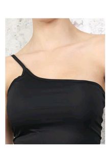 Shein Strappy One Shoulder AsymmetricHem Leotard