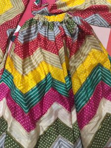 Vibrant Zigzag Print Lehenga Choli Set