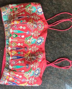 Embroidered Red Blouse