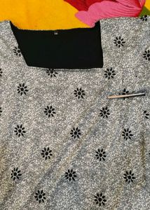 Floral Print Soft Crepe Kurti CasualWear