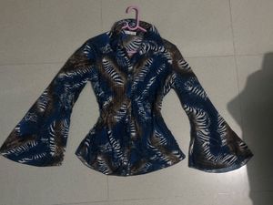 Blue Printed Shirt