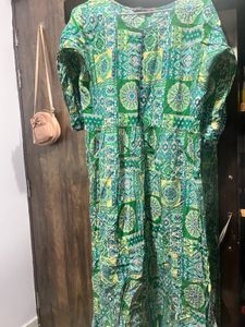 Green Bohemian Print Kurta