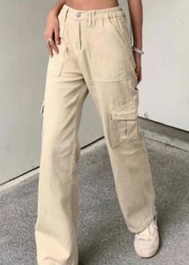Beige Cargo Pants