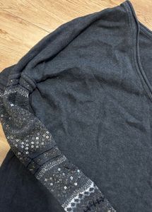 Bling Grey Knit Sweater