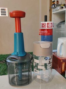 Manual Food Chopper &amp; Oil Dispenser