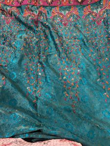 Embroidered Teal Saree