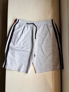 Grey Athletic Shorts with Side Stripes Boys