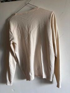 Chic Cream Eyelet Knit Sweater